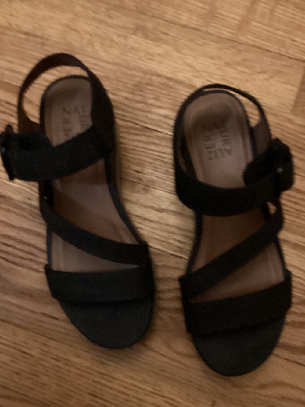 Naturalizer Black Strappy Slingback Sandals Size 7.5